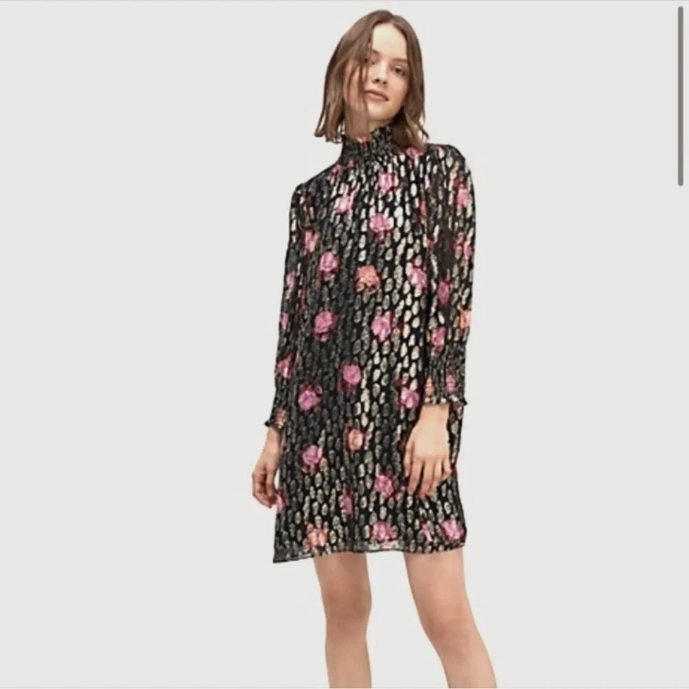 NWOT Kate spade Rose Garden Smocked Shift Dress
